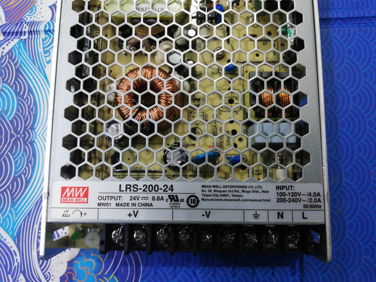 منبع تغذیه سوئیچینگ MEAN WELL مدل LRS_200_24 جریان خروجی 8.8 آمپر