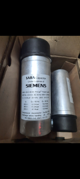 خازن استوانه ای زیمنس اصلی 12.5kvar