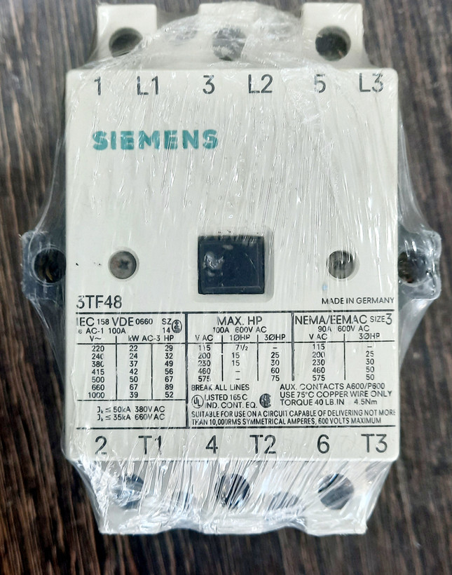 کنتاکتور 80 آمپر 37 کیلو وات 3TF48 زیمنس SIMENS (نو بدون کارتن)