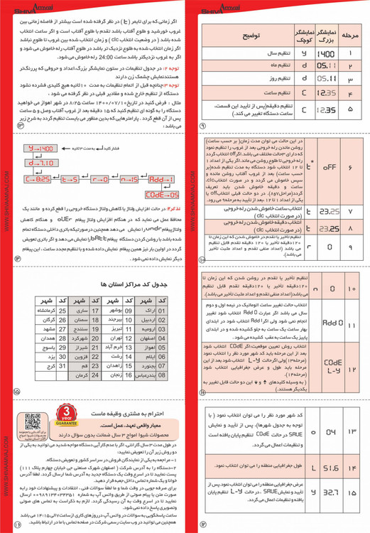 ساعت نجومی شیوا امواج