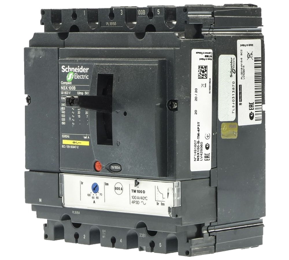 کلید اتوماتیک 4پل ۱۲۵ آمپر اشنایدر اصلی